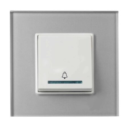 2 M Glass Cover Plate Silky Silver