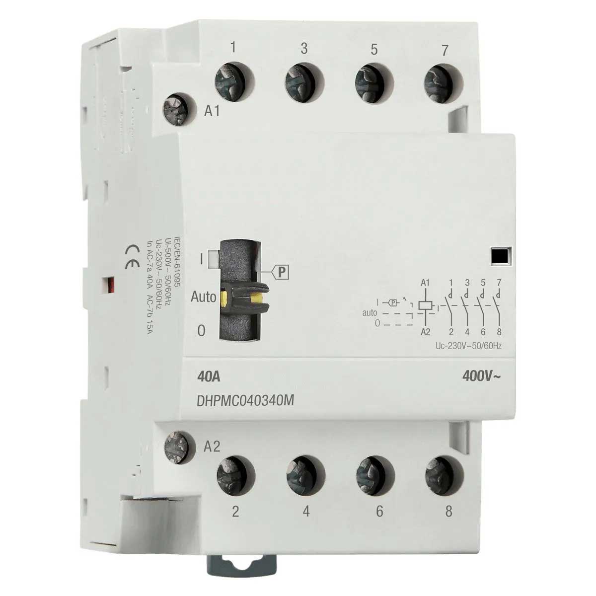 Automatic Modular Contactors with Manual Override